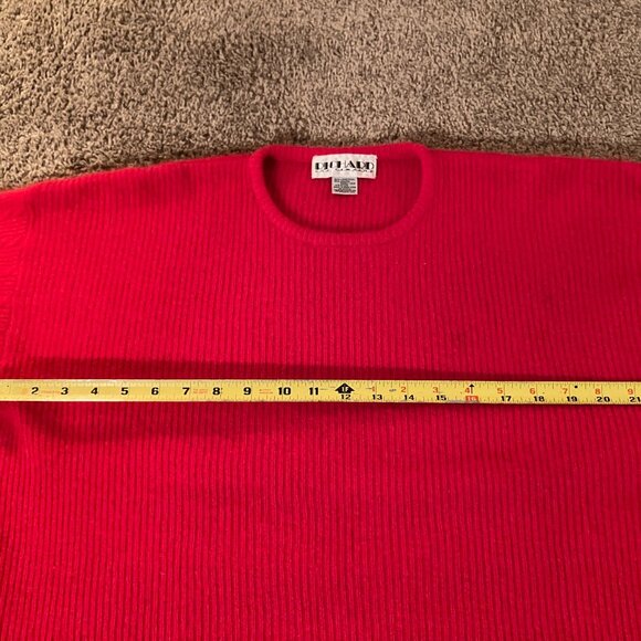 Lot of Two (2) Richard & Co. Women's Lambs Wool SWEATERS, Pink + Red, Sz. L-XL - Picture 8 of 8